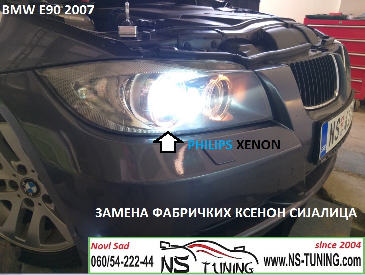 bmw e90 e91 2009 xenon farovi d1s sijalica philips trafo ugradnja novi sad tuning